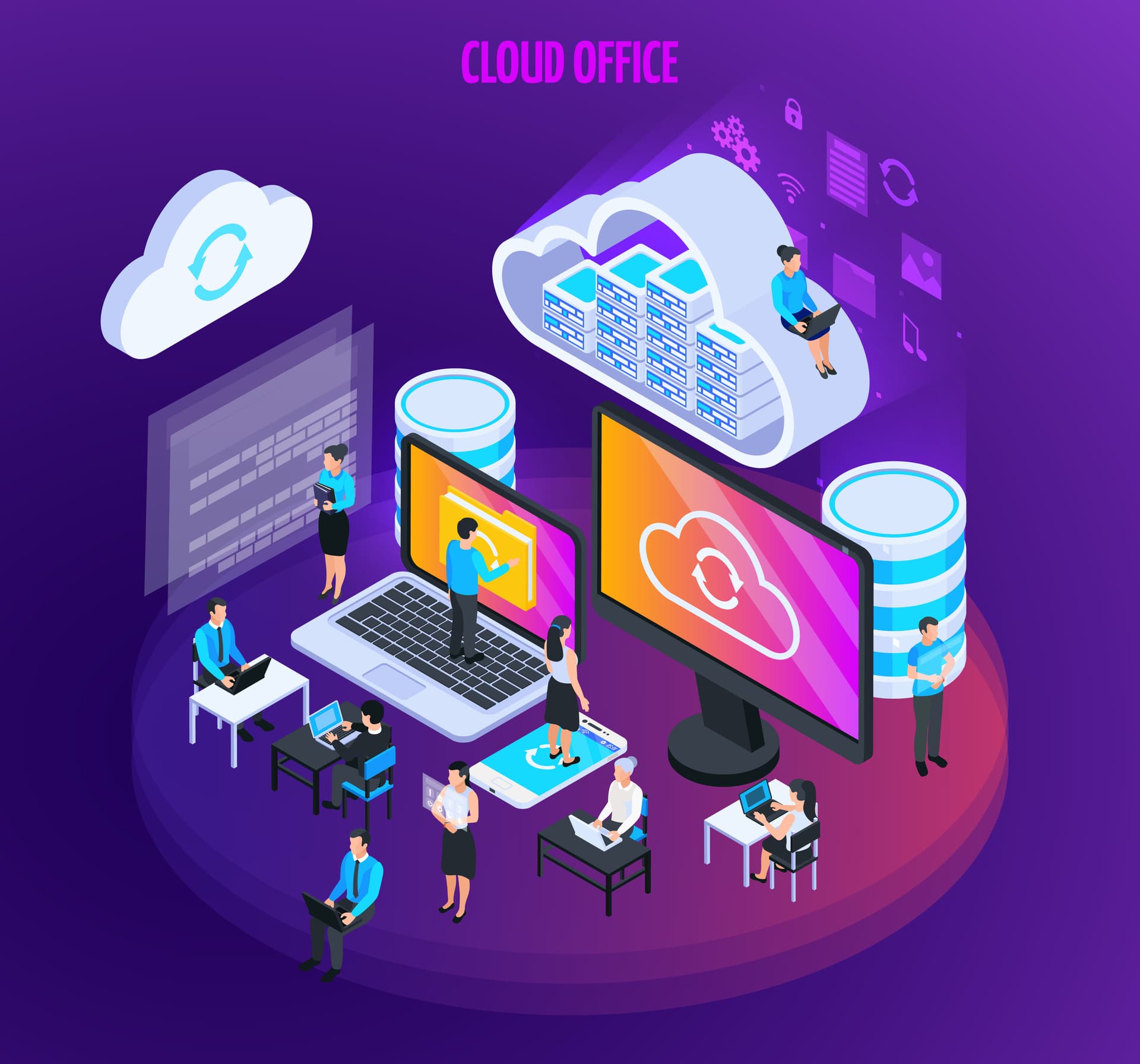 Cloud infrastructure illustration